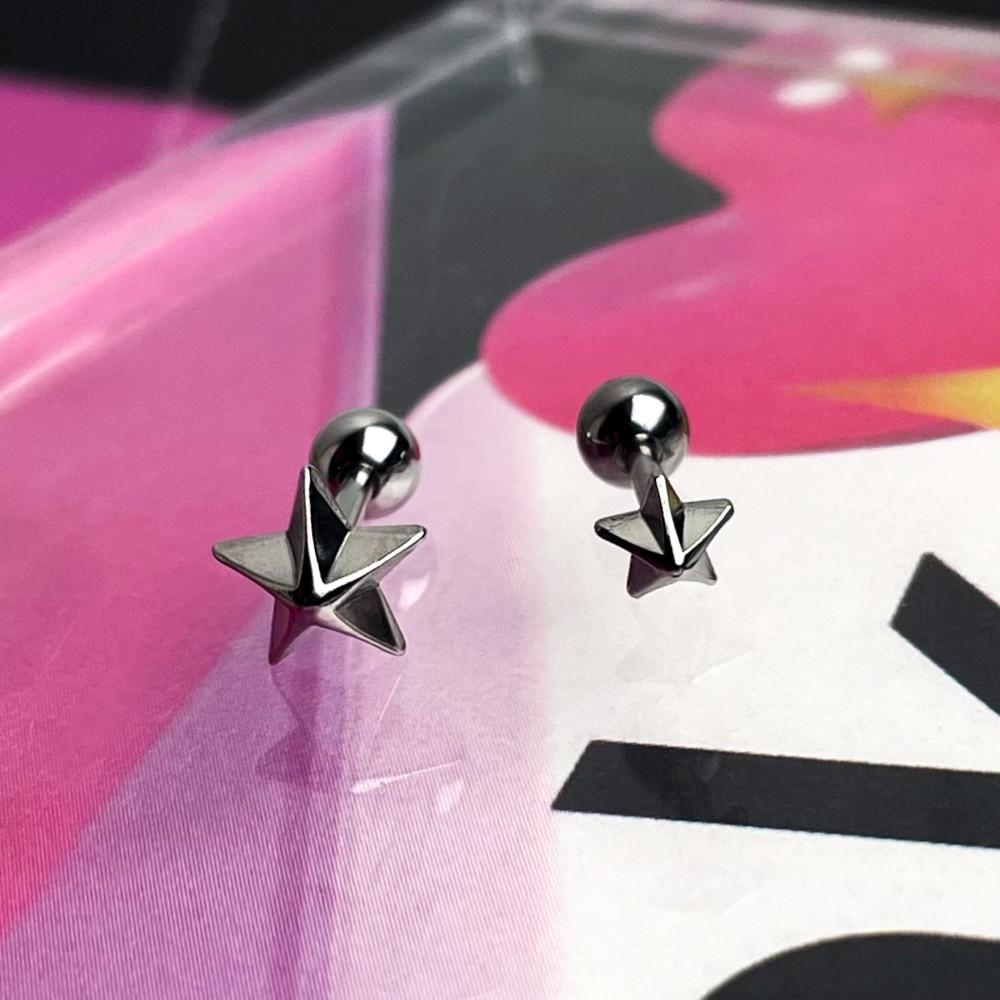 all surgical steel 스타 콘 피어싱 (2type)
