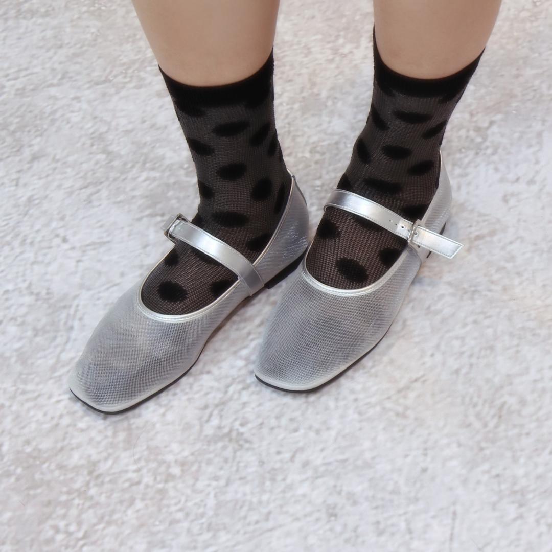 dot see-through socks (2colors)