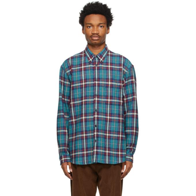 Gucci Blue Disney Edition Check Donald Duck Shirt