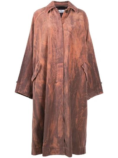 Tie-dye Velvet Coat Peach Orange