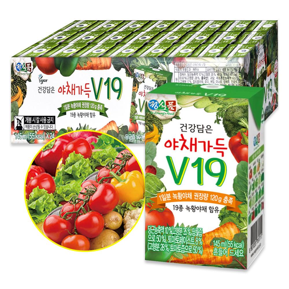건강담은 야채가득 V19 145ml x 24팩 야채주스 당근주스