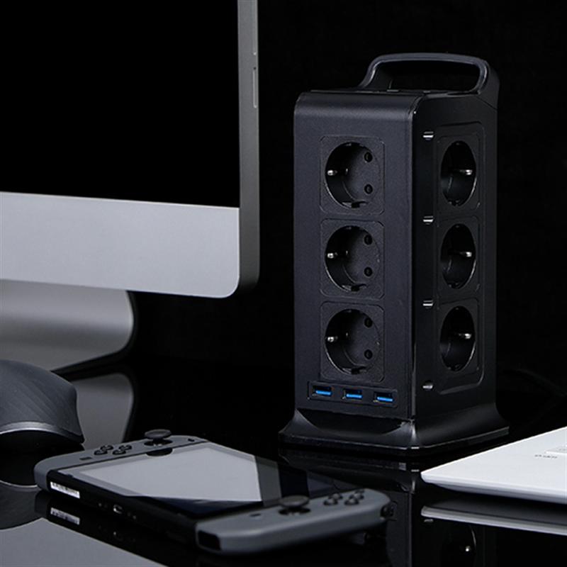 텔로 4000W 15구 타워형 서지 차단 멀티탭