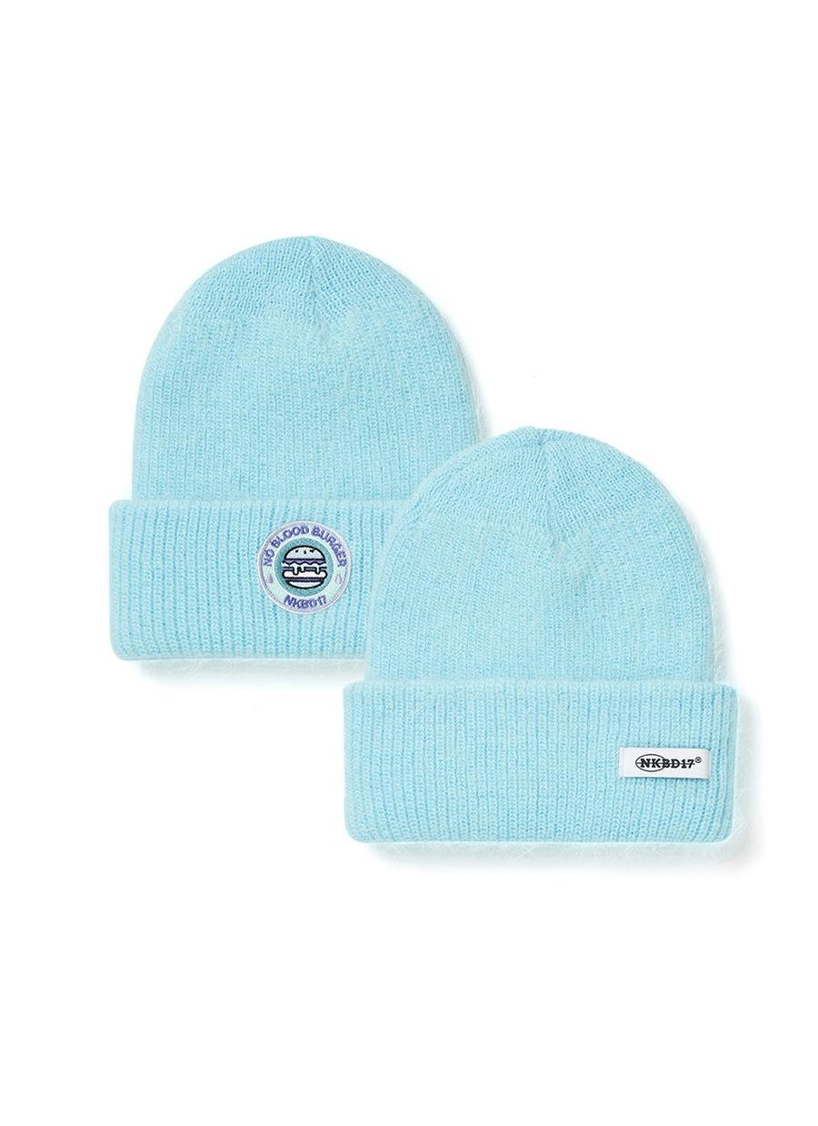 No Blood Burger Soft Angora Beanie Mint