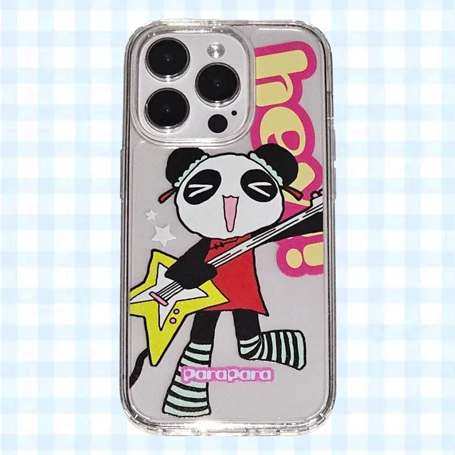 [NEW/자체제작] punk 🎸🐼 판다 아이폰 케이스 투명 에폭시 갤럭시 폰케이스