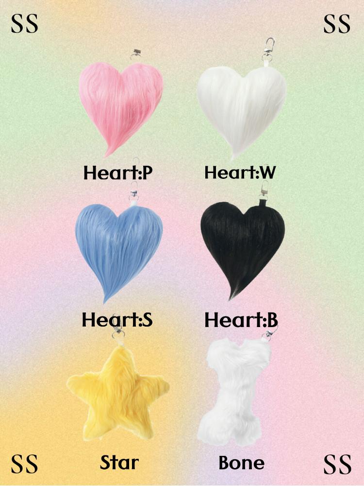 수심 Bone Heart Keyring(2 color) 하트 키링 별 스타 고리 가방 폰