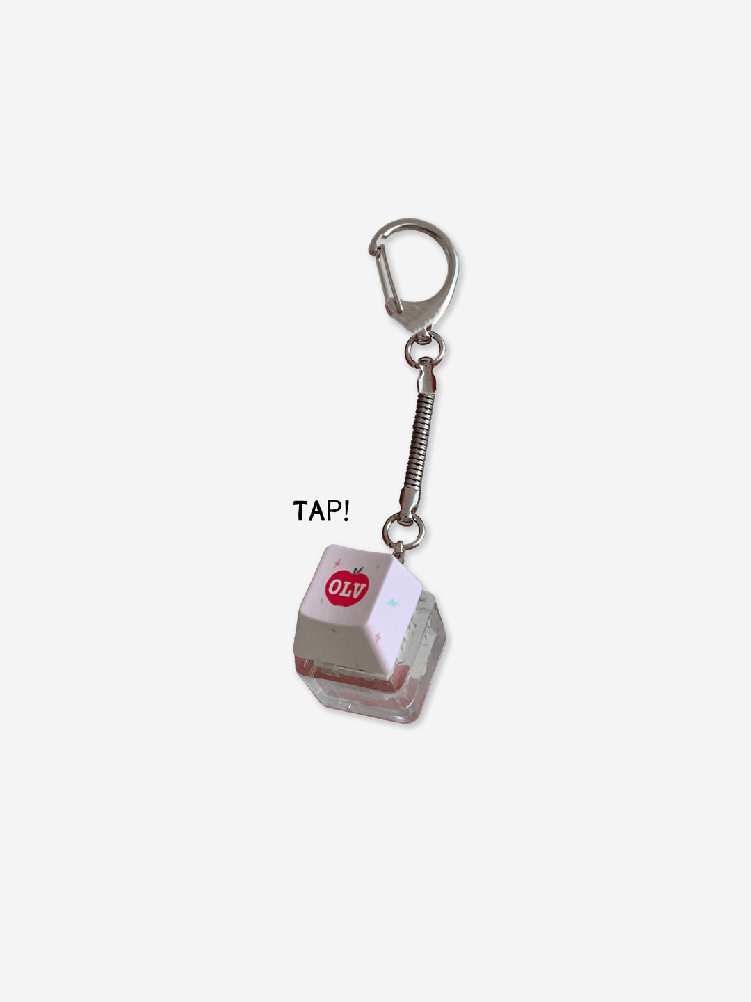 OLV apple key cap keyring