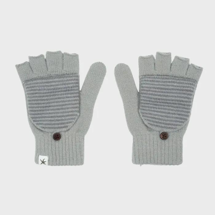 TCM stripe twofold mitten glove (grey)