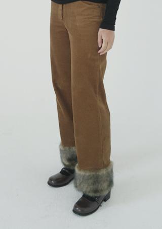 corduroy x fur pants (2colors)