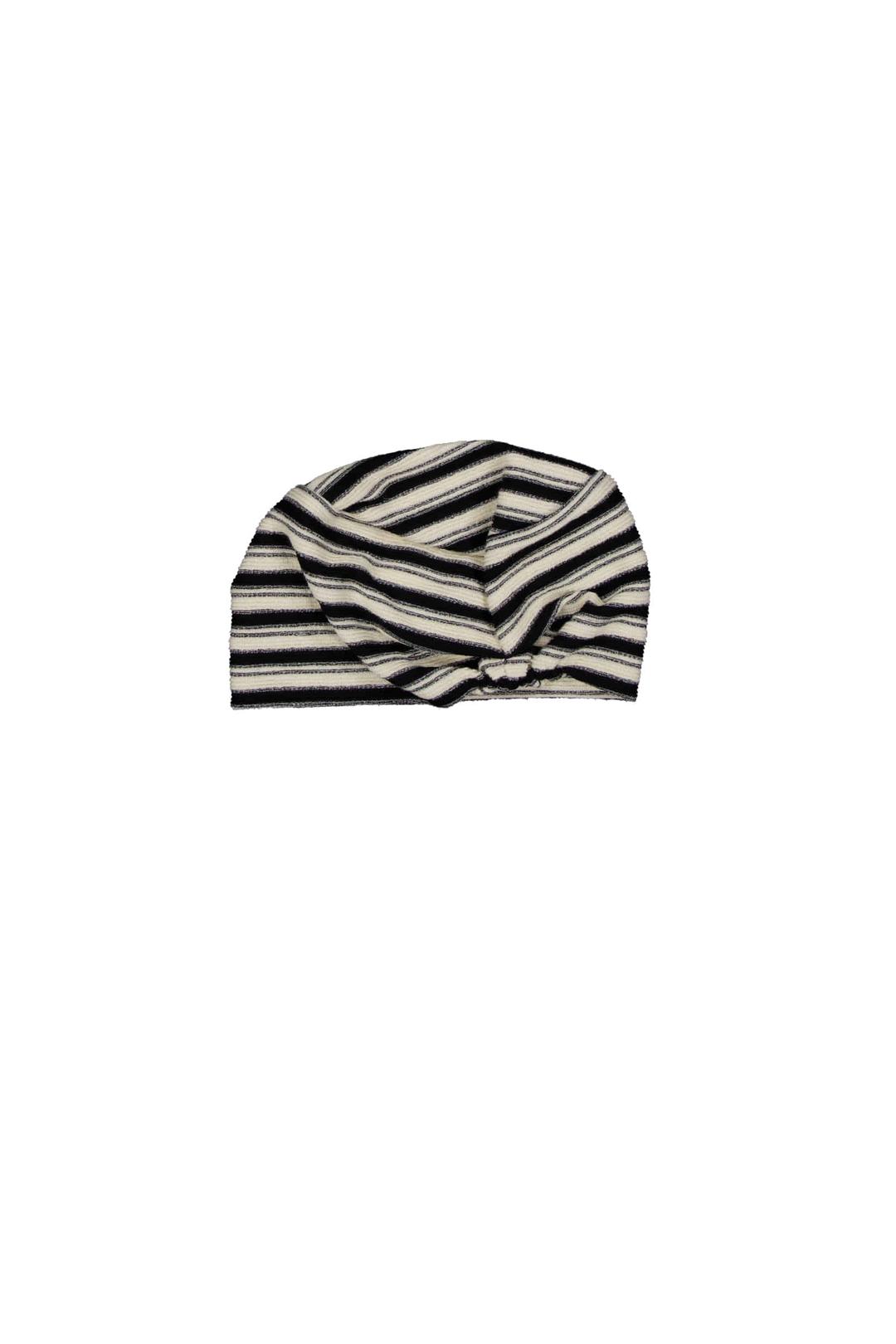 Stripe Band Beanie (black/cream)