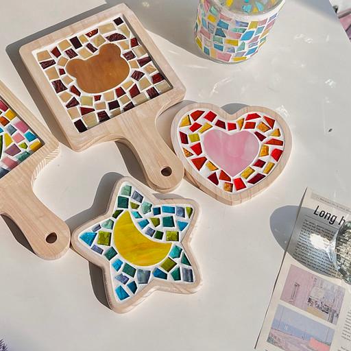 모자이크 유리공예 컵받침 만들기_DIY키트