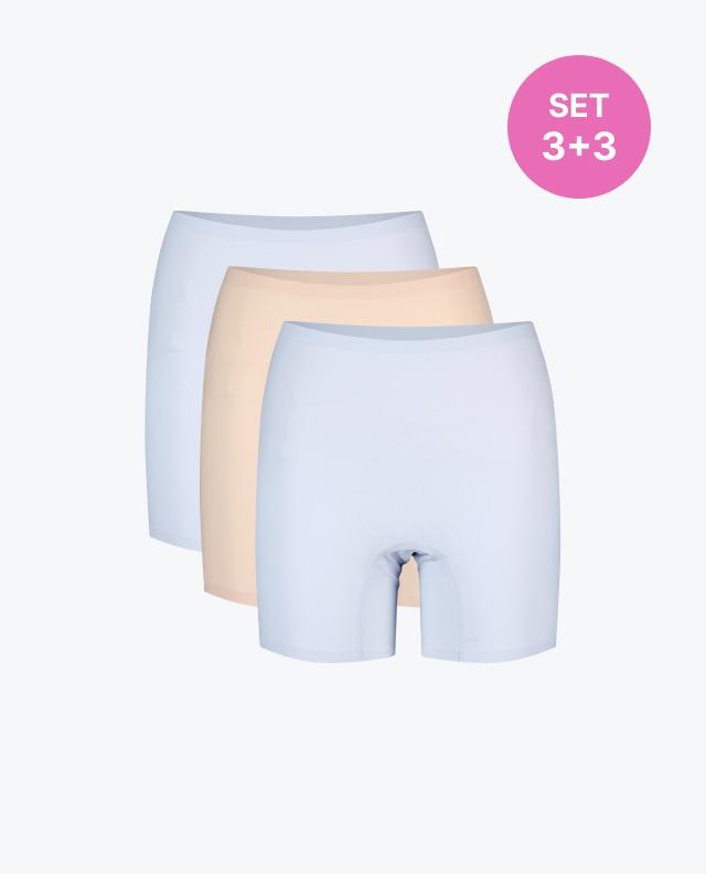 [3+3] 심리스 심플 드로즈 3개 세트