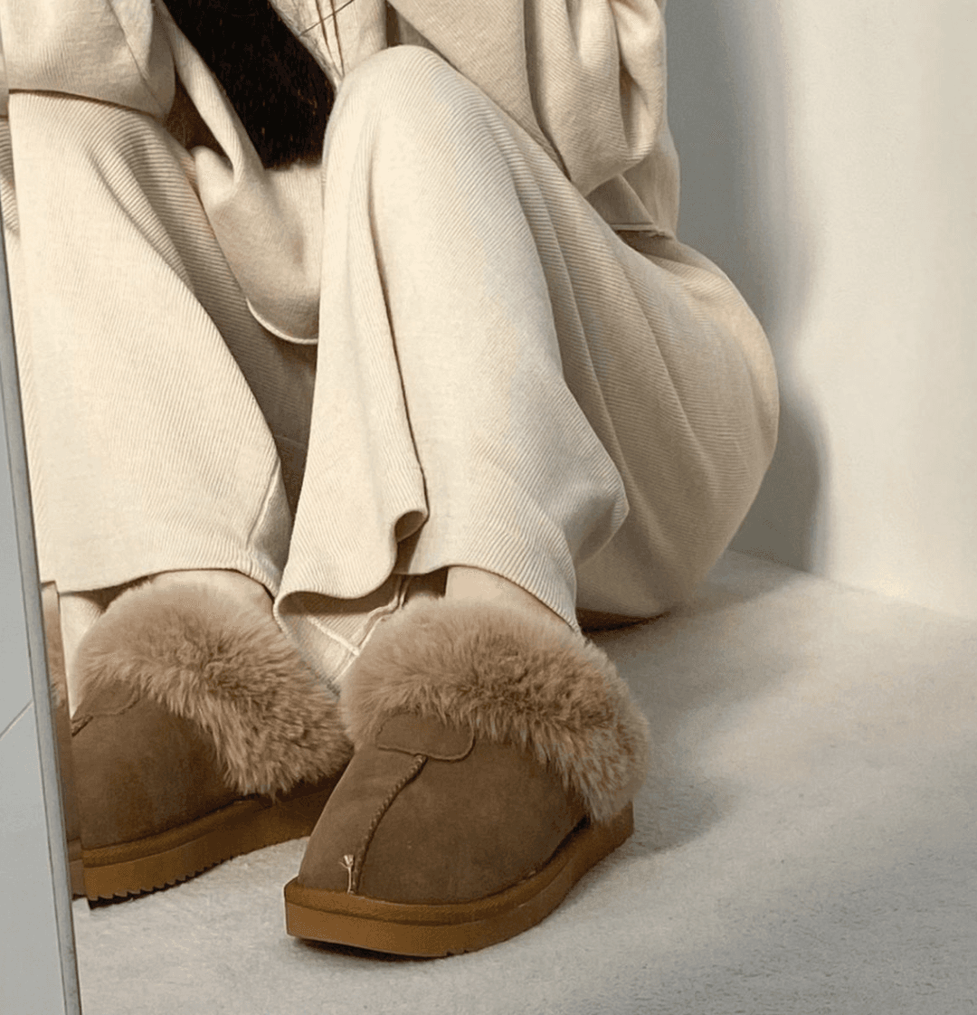 켄틀리 퍼 어그 슬리퍼 3cm