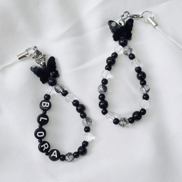 (made) 크랙 원석 이니셜 비즈 키링