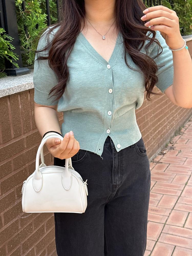 린느 반팔 가디건 (4color)