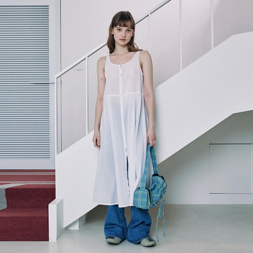 Button Layered One-Piece (White)