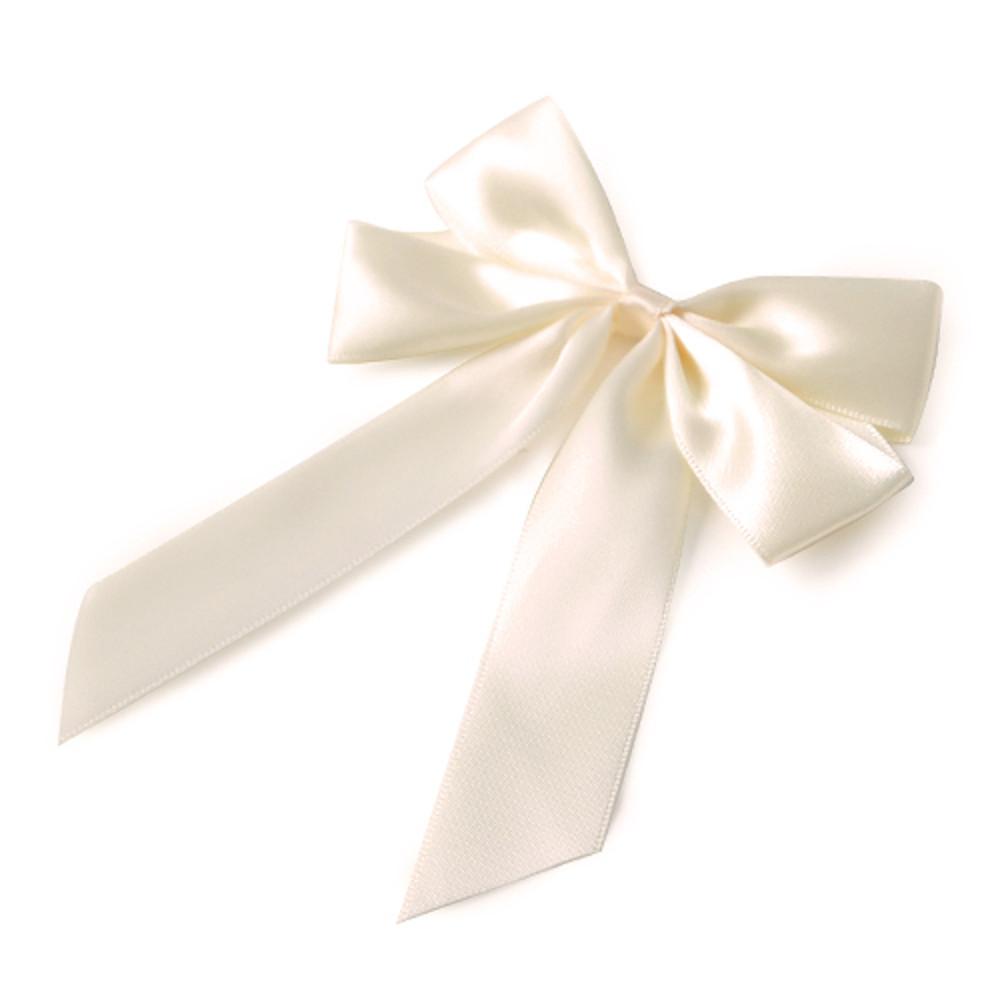 크림 더블 완성리본 (5개)