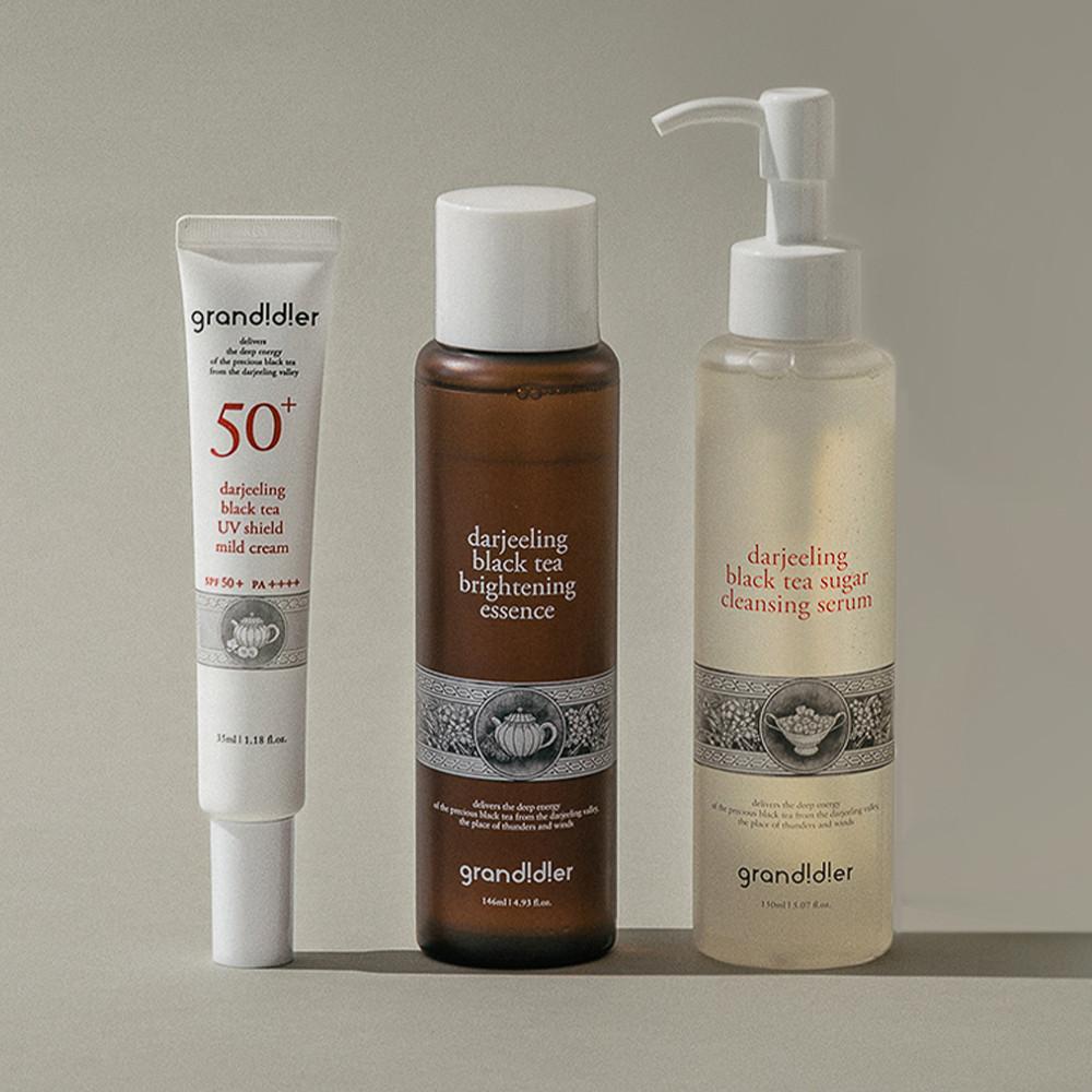 [30ml 증정] 그란디디에 다즐링홍차 3종 (클렌징+에센스+선크림)