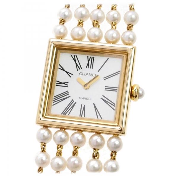 Chanel Vintage - Mademoiselle Pearl Watch - White Pearl & Yellow Gold - Pearl Watch Chanel - High quality Luxury - Avvenice