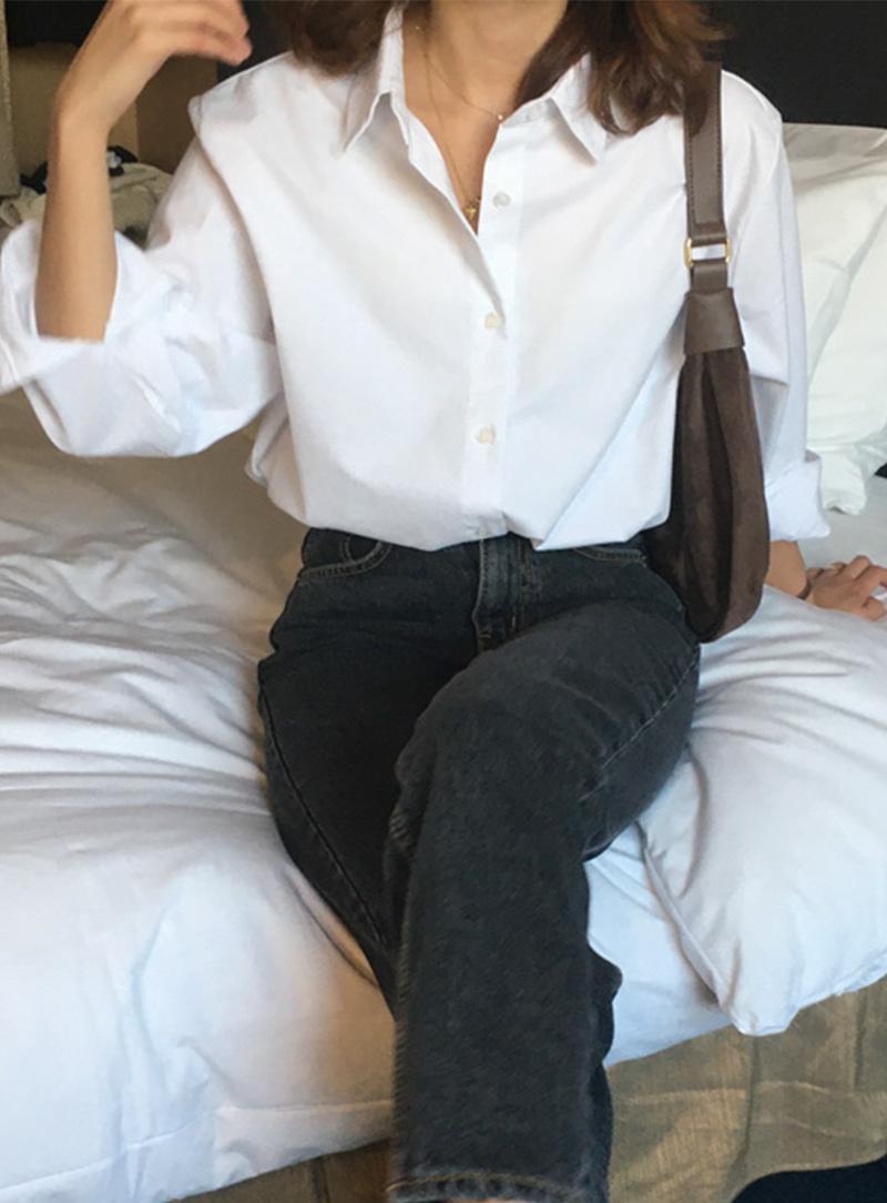 화이트 피치 기모 셔츠 남방