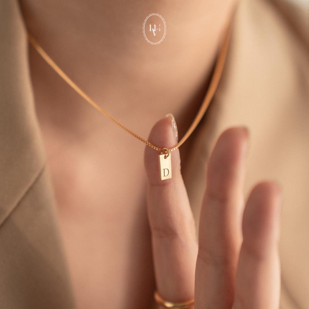 [mauve][무배] 이니셜 태그 실버925 목걸이