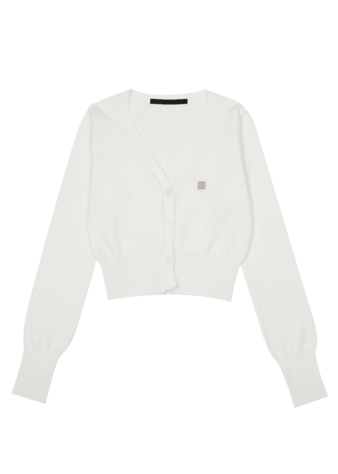 Y SYMBOL LONG SLEEVE CARDIGAN, IVORY