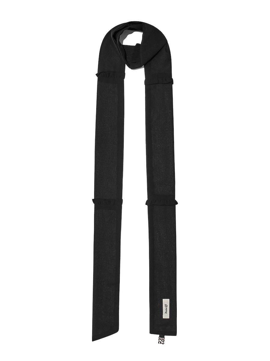 LINA RUFFLE SCARF (BLACK) (3/24~)