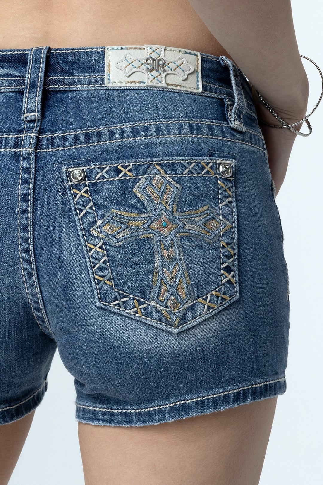 Pastel Cross Denim Shorts