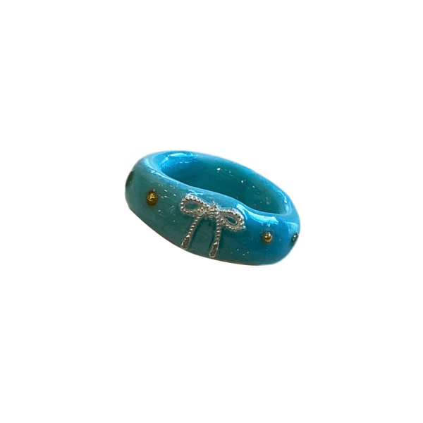 [viviflo] ribbon ring(mint collection)_04 / 비비플로 리본링 민트시리즈 04