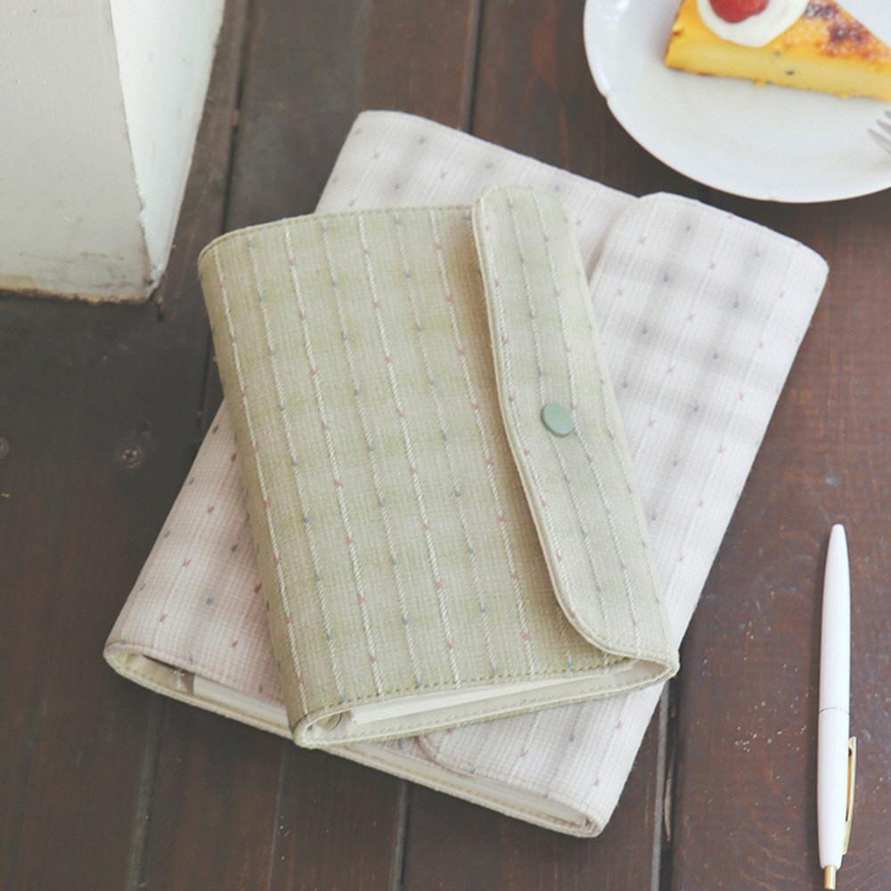 a5 a6 6공 다이어리 패브릭 봉제 커버 속지포함 만년형 깔끔한