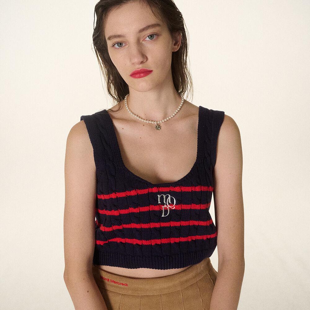 Mardi x Qduroy Knit Bustier - Navy