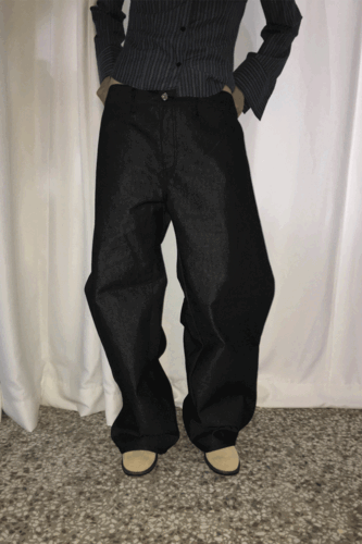 cosy black denim pants