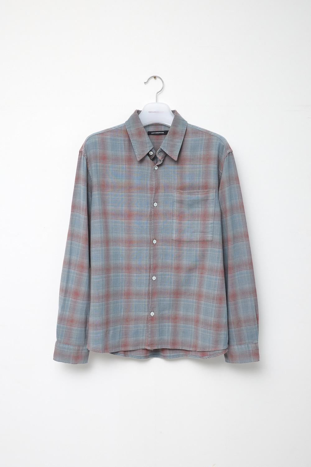 Museum Shirt Over Dyed Check Charcoal