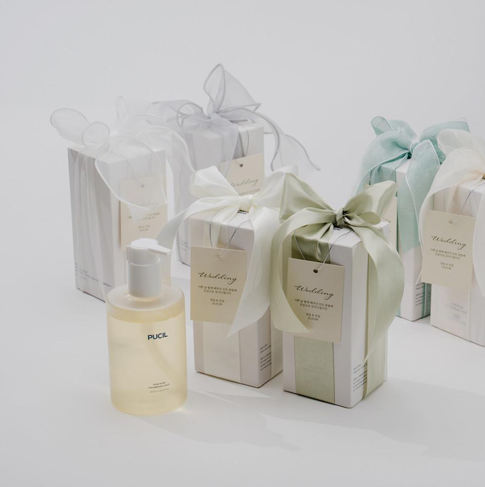 소프소프 핸드앤바디워시 기념일 답례품 패키지 - 핸드워시 핸드크림 바디워시 결혼식 웨딩 돌 잔치 회사 단체 선물