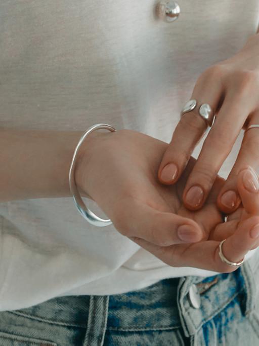 Classic Line Bangle_Silver