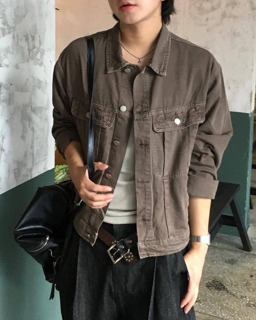 릴레이어 크롭 트러커 자켓 2C