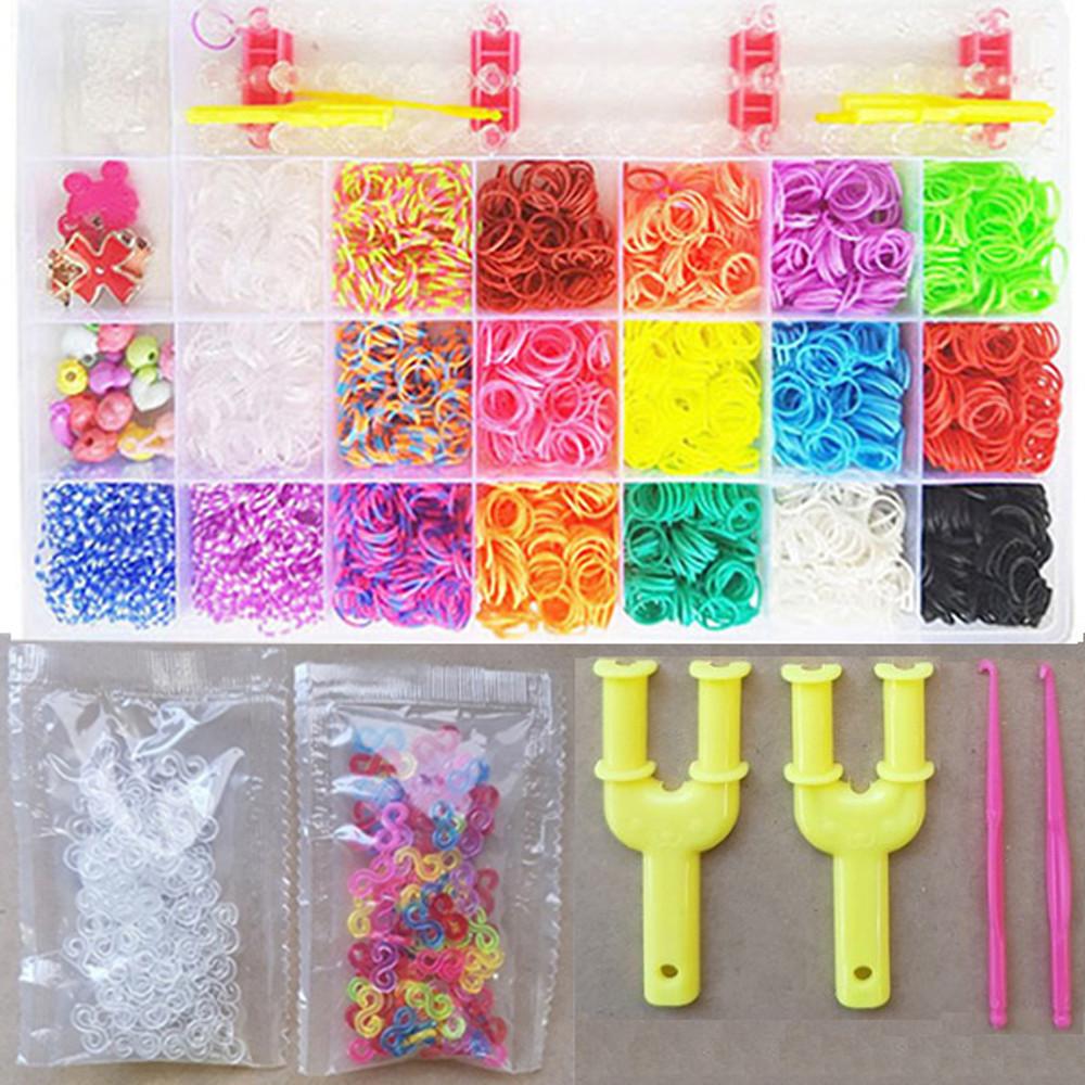 해피아이 DIY 룸밴드 공예 세트 S고리 코바늘 DIY 팔찌 만들기 고무줄팔찌