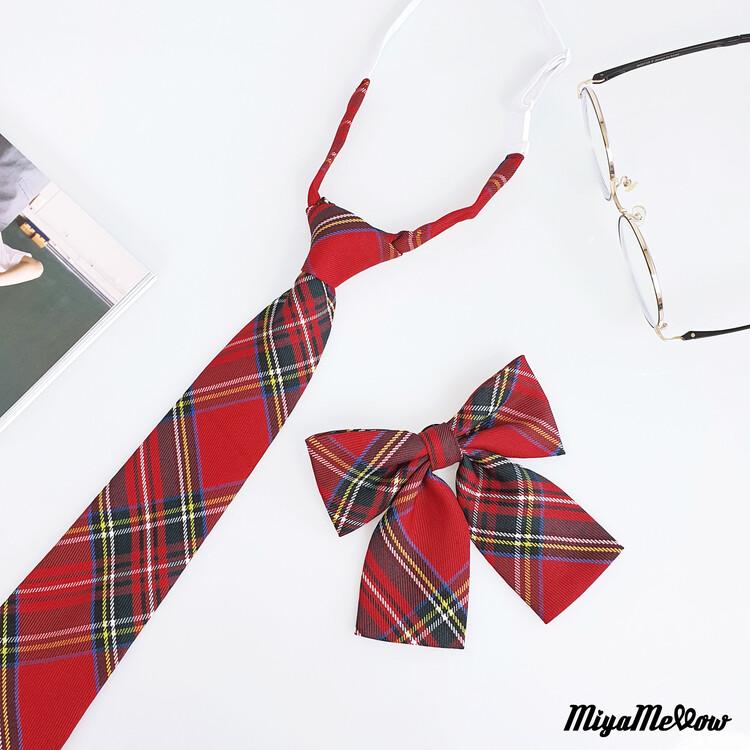 체크 스쿨룩 교복 넥타이 & 리본타이