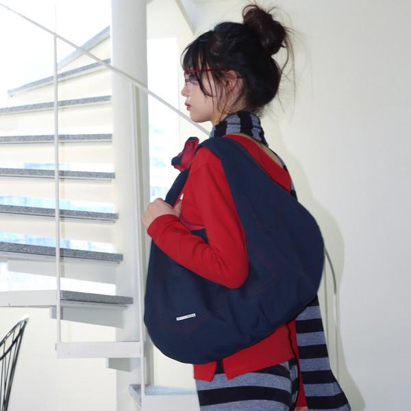 [2차] REVERSIBLE POCKET BAG (RED & NAVY)