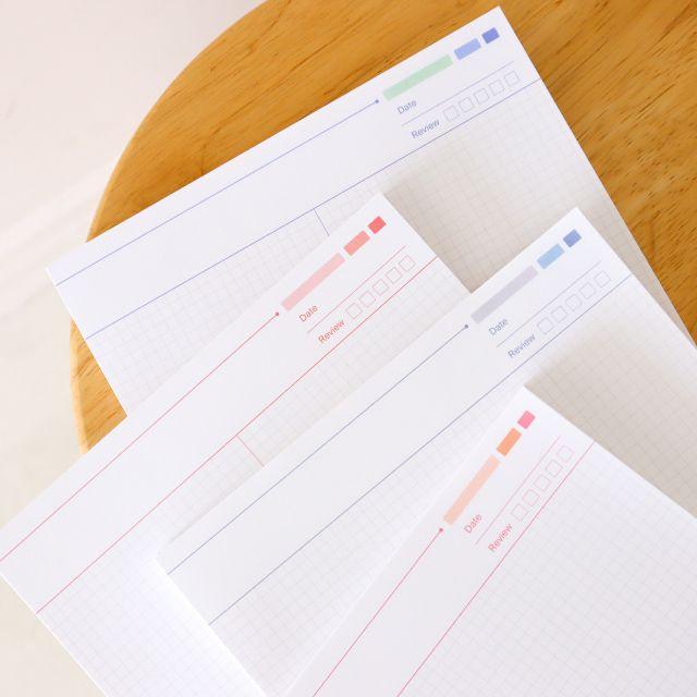 (세트할인/1권주문가능) B5 컬러바 모눈 노트패드 떡메모지