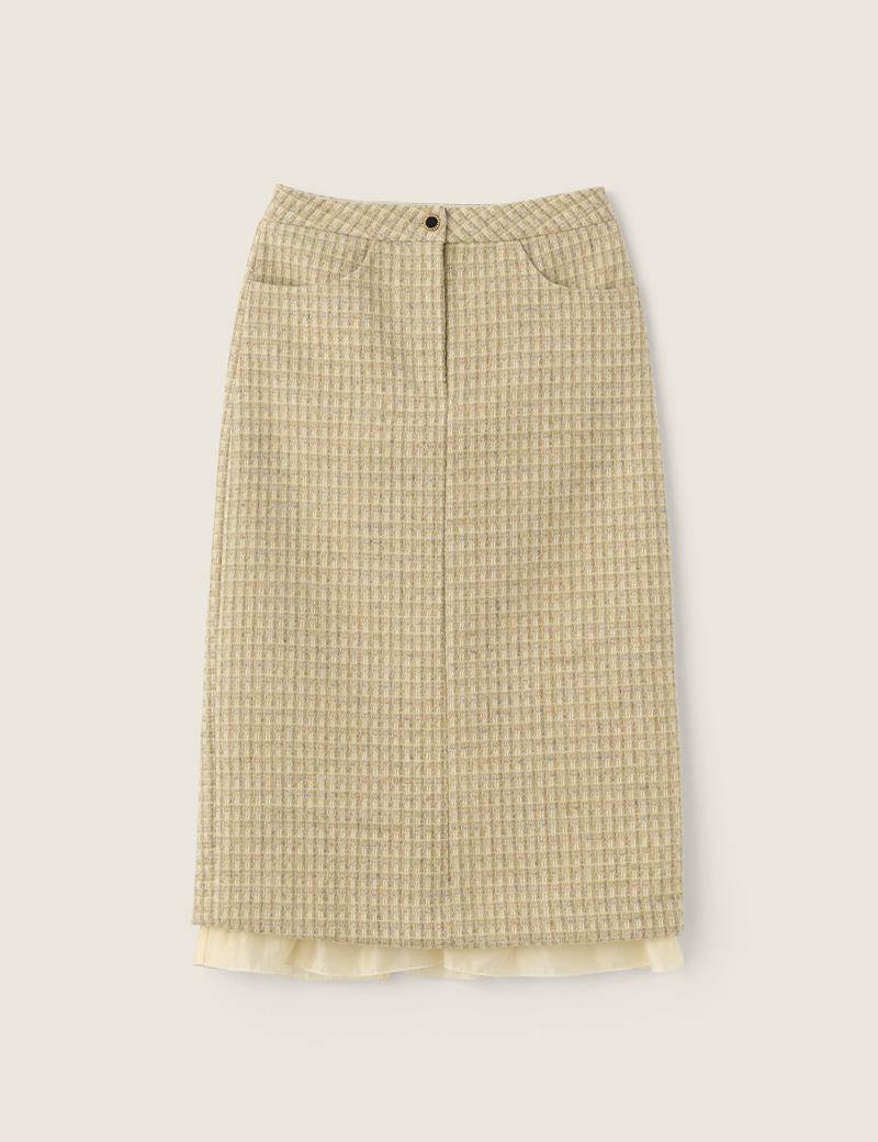 Bella Organza Skirt (Beige)