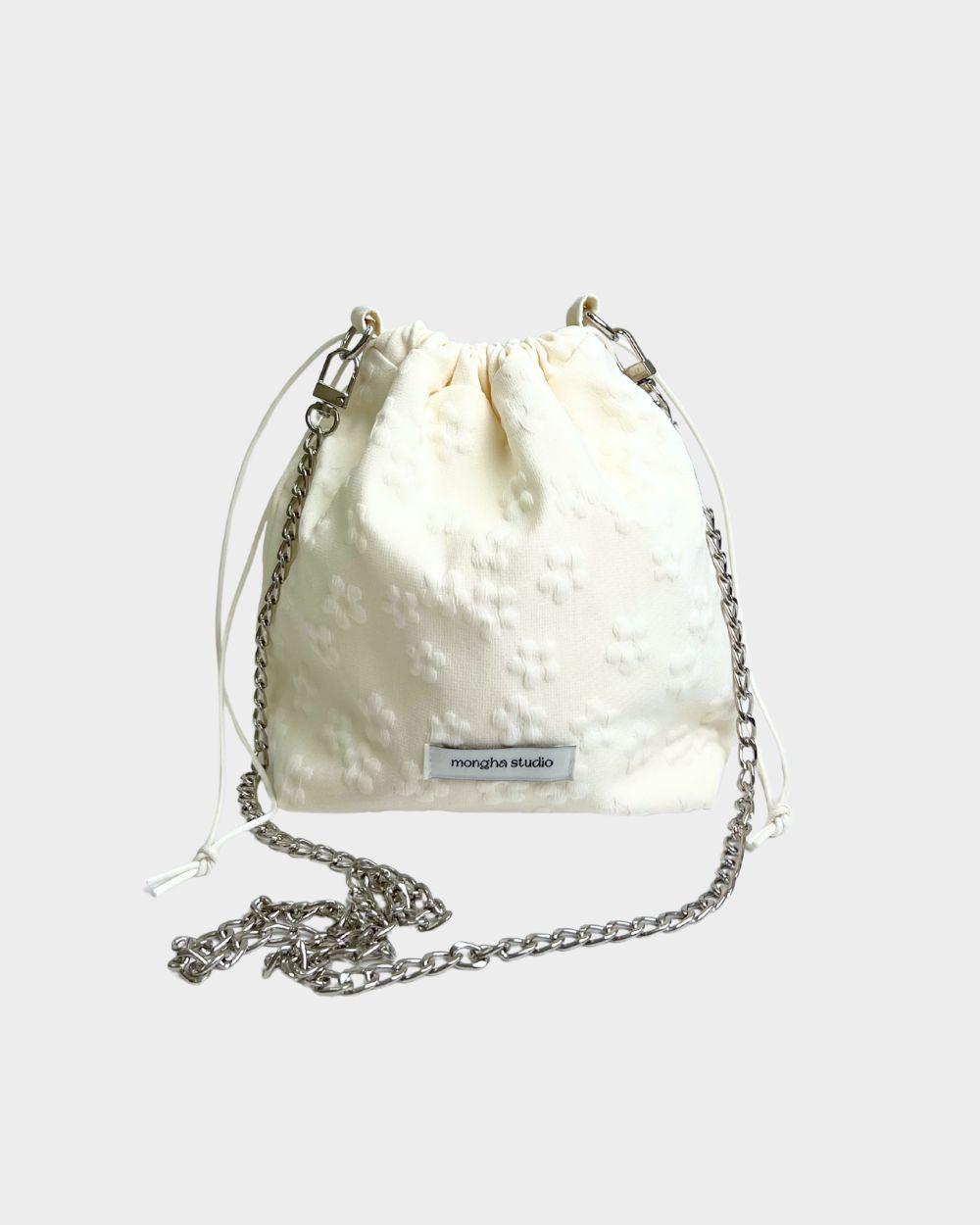 Jacquard Flower chain bag_ivory
