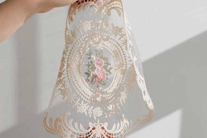 마리안느 고급 컬러 레이스 식탁 테이블 매트 깔개 코스터 찻잔 컵 소품 장식 3type