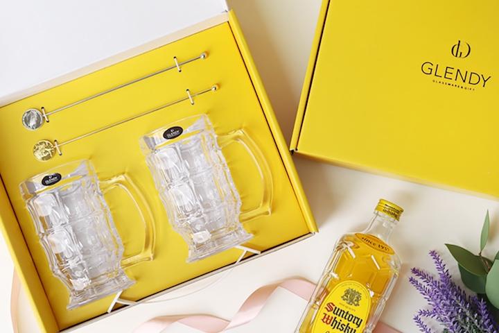 390ml 하이볼잔 + 스텐머들러 2인 기프트박스 선물세트