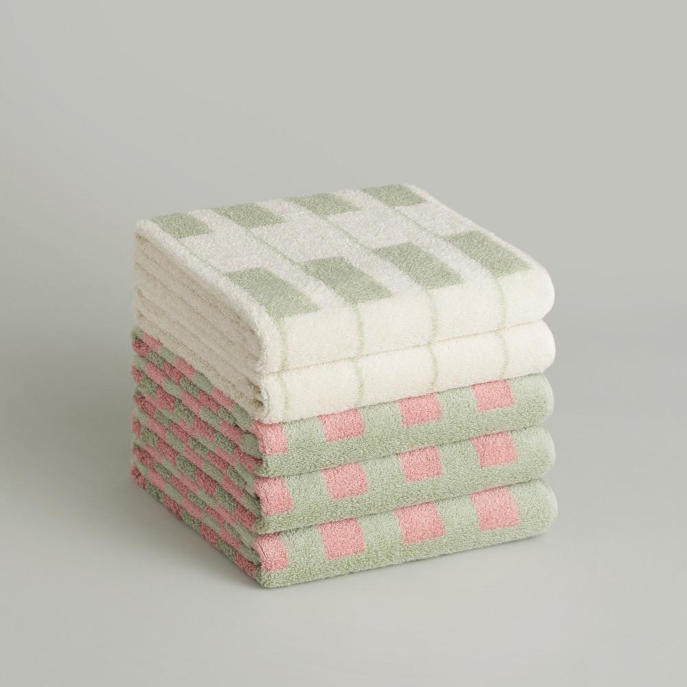 더 그란 | [에디션] 페이스 타월 - 스트로베리 초콜릿 & 그린 크러스트 (5P) : THE GRANN