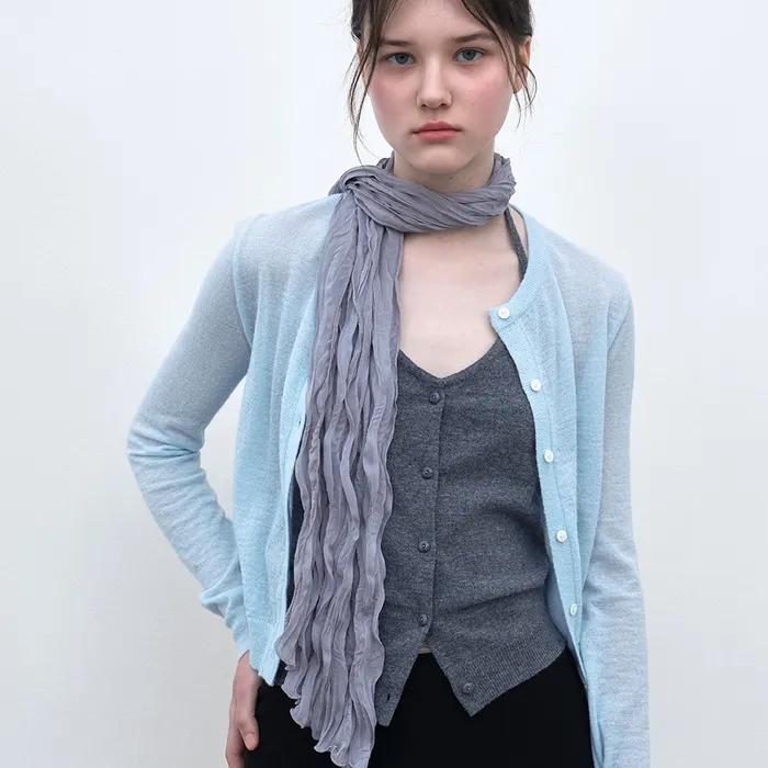 CLOUD CRINKLE SCARF - GRAY