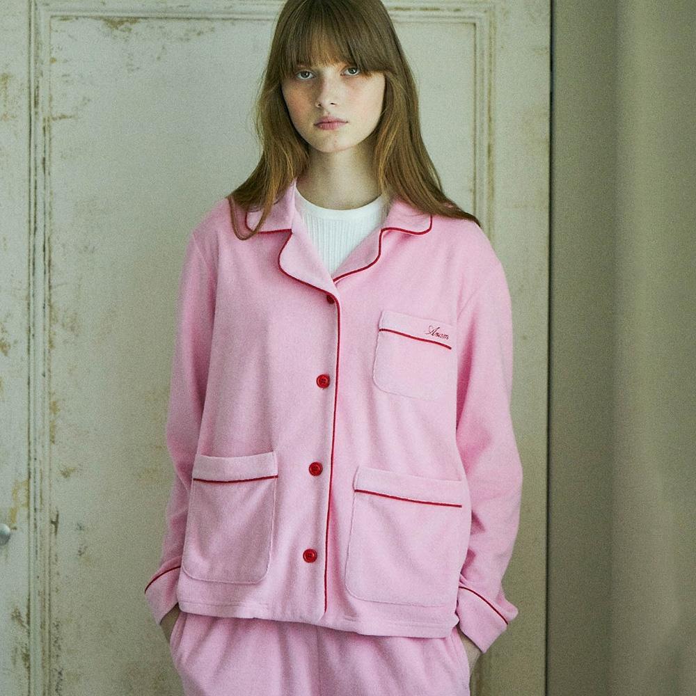 Powder Terry Pajama Set Pink