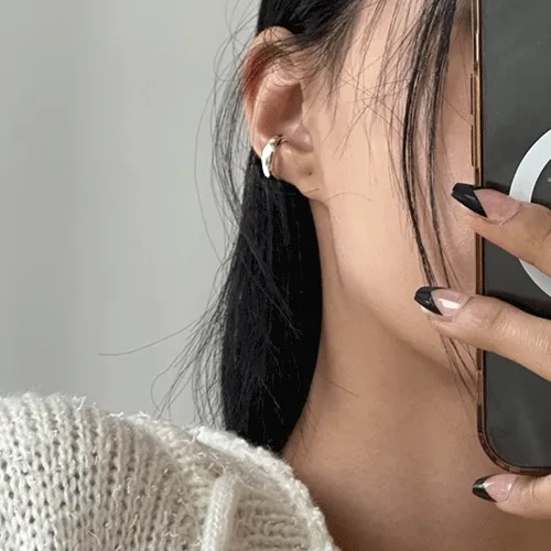 (silver92.5) lone 볼드 베이직 이어커프