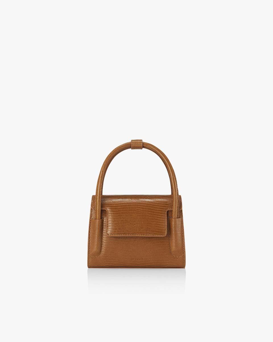 [차정원 착용]마티백 18 리자드 - 브라운