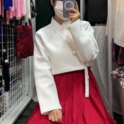 구 누비 저고리 화이트 L