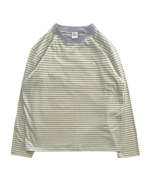 TCM mini logo stripe long sleeve (yellow/grey)